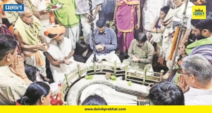 Bhimashankar : भीमाशंकर मंदिरात जिल्हाधिकाऱ्यांच्या हस्ते शासकीय पूजा; महोत्सव आयोजन करण्याचा जितेंद्र डुड्डी यांचा मानस