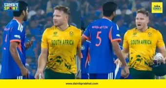 IND vs SA : अहमदाबादमध्ये 'हाय-व्होल्टेज' ड्रामा! वॉशिंग्टन सुंदर आणि डेव्हिड मिलर यांच्यात भरमैदानात जुंपली; सूर्याला करावा लागला हस्तक्षेप