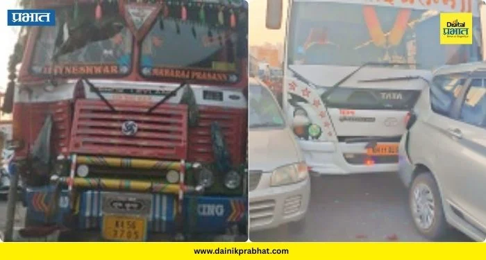 Navale Bridge Accident : नवले पूल पुन्हा रक्ताळला! भरधाव ट्रकने चिरडले; कोंढव्याच्या तरुणाचा जागीच मृत्यू, ५ वाहनांचा चक्काचूर