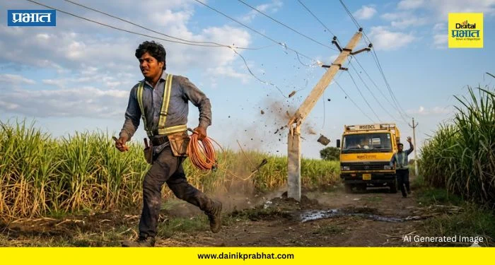 Wireman Death : काळजाचा थरकाप! वायर ओढताना विजेचा खांब अंगावर कोसळला; ३३ वर्षीय वायरमनचा मृत्यू
