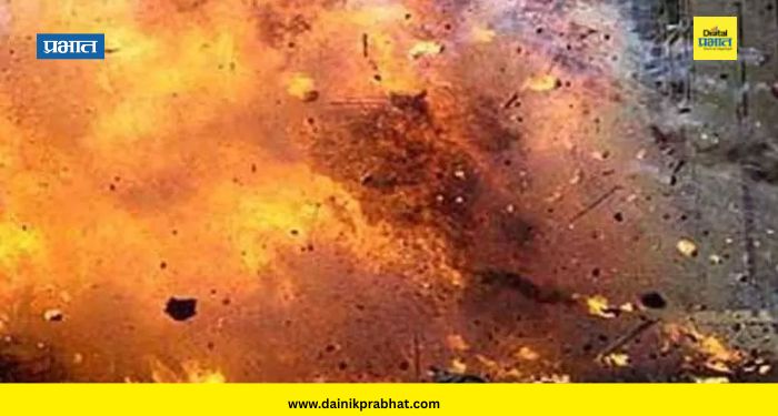 Massive explosion outside BJP office : भाजपच्या कार्यालयाबाहेर भीषण स्फोट; पोलीस घटनास्थळी दाखल