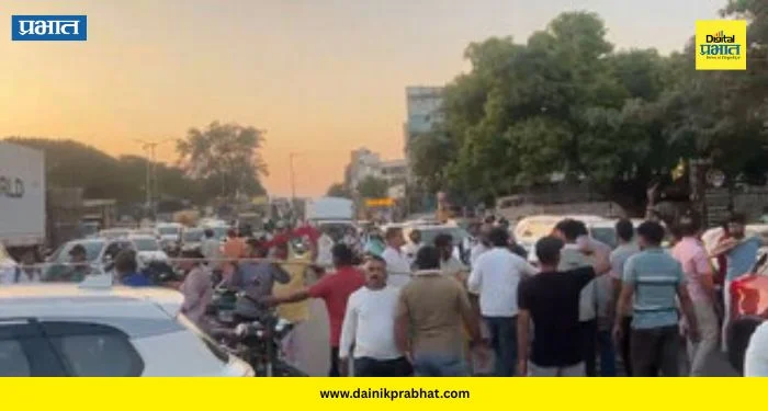 Nasrapur Case Protest : नवले पूल परिसरात संतापाचा उद्रेक! रुग्णवाहिका आडवी लावून ‘रास्ता रोको’; मोठ्या प्रमाणात वाहतूक कोंडी