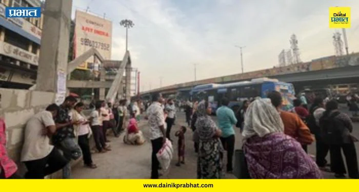 Nigdi Bus Depot : निगडी बस स्थानकात प्रवाशांचा संताप; बस उशिराने येत असल्याने नागरिक त्रस्त