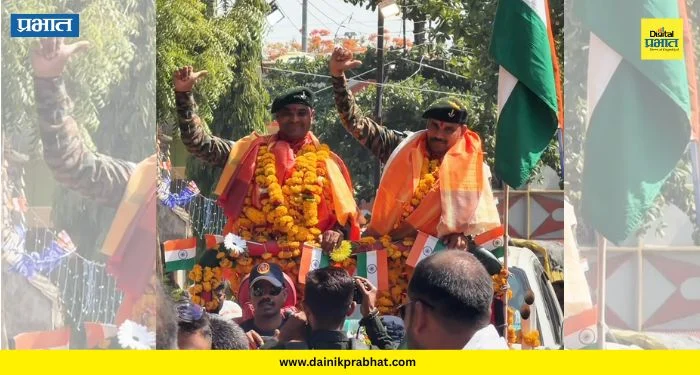 Indian Army: खादगावचे दोन सुपुत्र भारतीय लष्करातून सेवानिवृत्त; भव्य रॅली आणि ‘सैनिक गौरव सोहळ्या’ने जंगी स्वागत