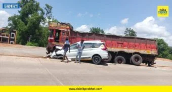 Accident: गणपतीपुळ्याकडे निघालेल्या साताऱ्यातील कदम कुटुंबाच्या कारचा भीषण अपघात