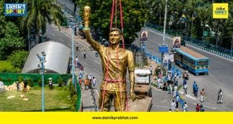Messi Statue Removed : मेस्सीचा 'तो' भव्य ७० फुटी पुतळा अचानक हटवला! कोलकात्याच्या लेक टाऊनमध्ये नक्की काय घडलं?