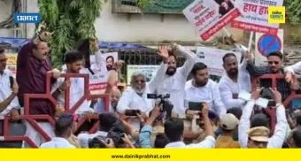 Ganesh Naik : निमंत्रण पत्रिकेतून एकनाथ शिंदेंचे नाव वगळल्याने शिवसैनिक आक्रमक; गणेश नाईकांना दाखवले काळे झेंडे