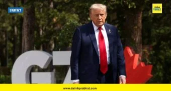 Donald Trump : इराणबरोबरच्या युद्धबंदीची घोषणा झाल्यानंतर डोनाल्ड ट्रम्प जी-7 परिषदेसाठी रवाना
