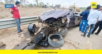 Accident News : मुंबई-वडोदा महामार्गावर भीषण अपघात; दुर्घटनेत फुटबॉलपटू आणि तरुणीचा मृत्यू