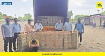 Liquor Seized : पुरंदरमध्ये मोठी कारवाई! सिंगापूर हद्दीत दारूचा कंटेनर पकडला; १.२७ कोटींचा मुद्देमाल जप्त