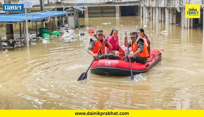 Heavy Rain : वादळी पावसानंतर मोठा पूर; ३९ जणांचा मृत्यू, लाखो नागरिकांचे स्थलांतर