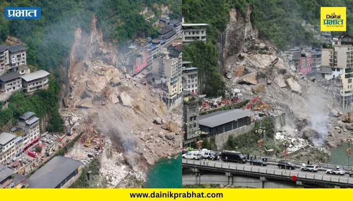 China landslide : चीनमध्ये दरड कोसळल्याने ३४ जण अजूनही बेपत्ता तर, ८ जण ठार !