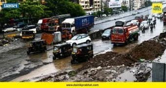 Katraj-Navale Bridge Road: कात्रज-नवले पूल मार्गावर खड्डे अन चिखलाचा विळखा; पुलाच्या कामामुळे रस्त्याची झाली चाळण