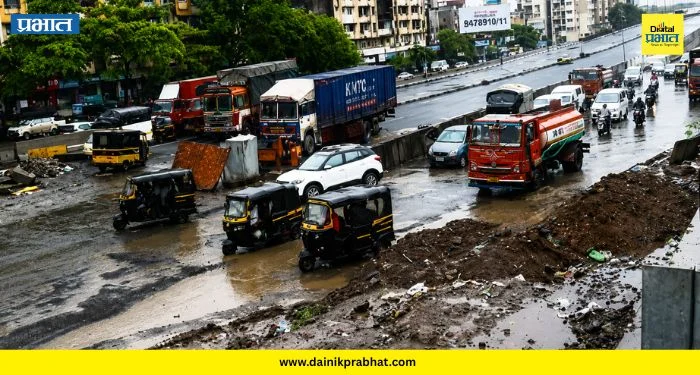 Katraj-Navale Bridge Road: कात्रज-नवले पूल मार्गावर खड्डे अन चिखलाचा विळखा; पुलाच्या कामामुळे रस्त्याची झाली चाळण