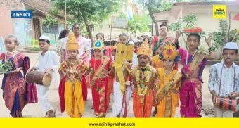 Newasa News : नेवाश्यात विठ्ठलनामात रंगली चिमुकली दिंडी; शिक्षिकासह पालकांचा उत्स्फूर्त सहभाग