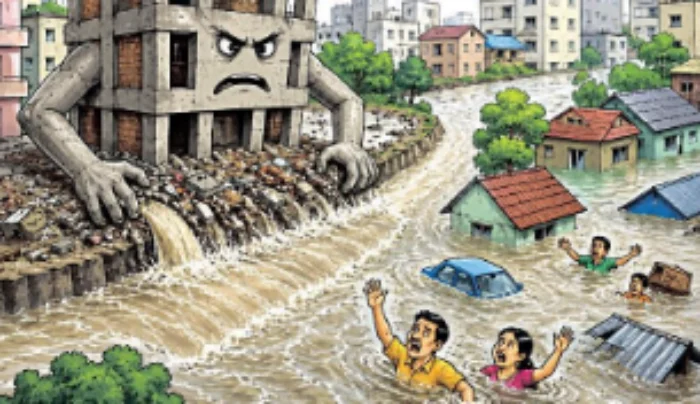 Dehugaon : बेकायदा बांधकाम पुराचे कारण; इंद्रायणी नदीपात्रात भराव टाकून प्लॉट विक्री
