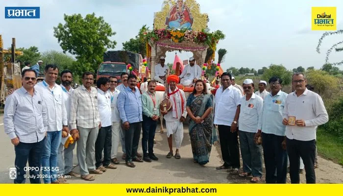 Shevgaon News : मुंगी येथे संत एकनाथ महाराज पालखी दिंडीचे भक्तिभावाने स्वागत