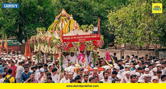 Sant Tukaram Maharaj Palkhi: भरपावसात ‘ज्ञानोबा-तुकाराम’चा जयघोष! तुकोबांच्या पालखीला देहूकरांचा भावपूर्ण निरोप