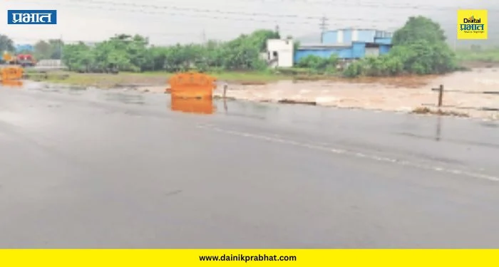 Bridge Damage: पाताळगंगा नदी रौद्ररूपात! सावरोली पुलावरील सुरक्षा रेलिंग वाहून गेली; प्रशासनाची धावपळ