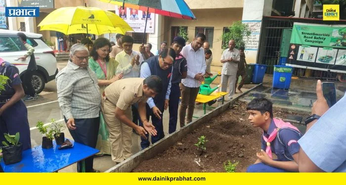 Pune : 20 रोपांच्या वृक्षारोपणाने चेतन गायकवाड शाळेचा 20 वा स्थापना दिन साजरा