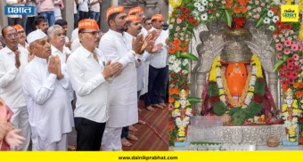 Shri Vighnahar Ganpati Ozar : संकष्टीचतुर्थी दिनी हजारो भाविकांनी घेतले 'श्री विघ्नहर गणपती'चे दर्शन