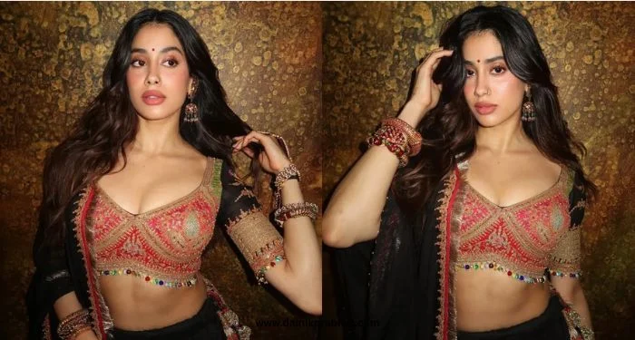 Janhvi Kapoor: “काळ्या डिझायनर लेहंग्यात जान्हवी कपूरचा रॉयल अंदाज; चाहत्यांकडून सौंदर्याचं भरभरून कौतुक”