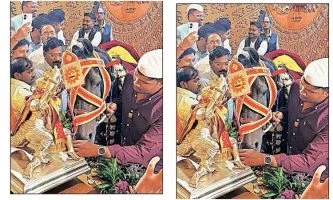 PUNE : श्रीमंत भाऊसाहेब रंगारी गणपती चरणी मानाच्या अश्वांची मानवंदना