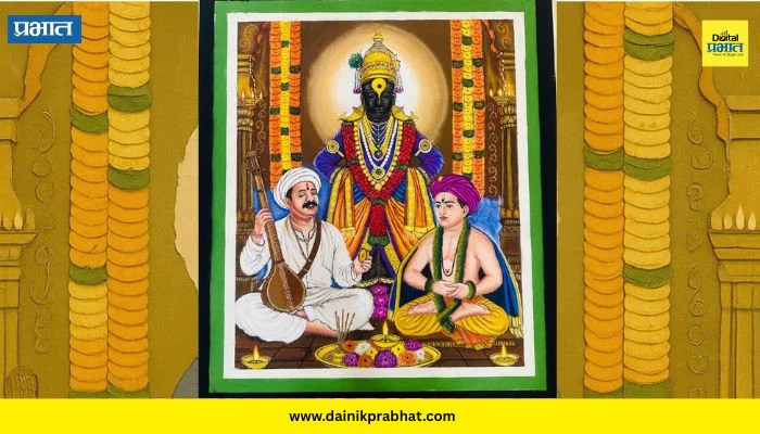 Pimple Gurav: पंढरीच्या विठुरायाचे रांगोळीतून साकारले तेजस्वी रूप; नंदिनी वांद्रे यांच्या कलेचे कौतुक