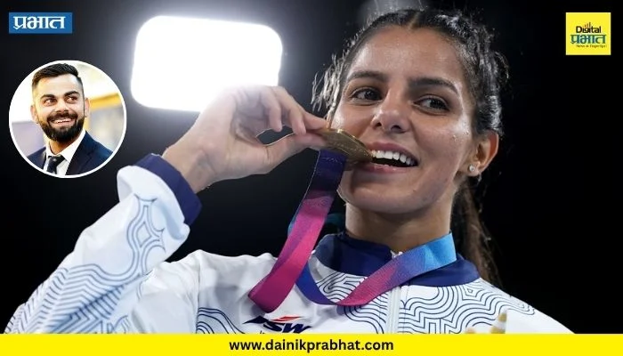 Boxer Sakshi Chaudhary : “विराट कोहली माझ्यासाठी प्रेरणास्थान, तीन वर्षांपासून…”; सुवर्णपदक विजेती साक्षी चौधरी नेमकं काय म्हणाली?