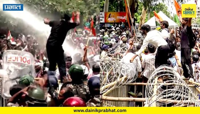 Jharkhand Student Protest : झारखंडमध्येही विद्यार्थ्यांवर लाठीचार्ज.! काटेरी तारांचं कुंपण भेदून विधानसभेकडे कूच