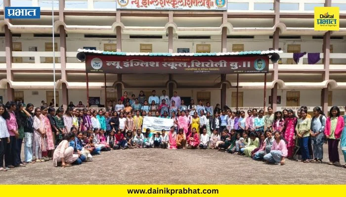 Pune District : नांदी फाउंडेशनच्या ‘नन्हीं कली’ उपक्रमांतर्गत न्यू इंग्लिश स्कूलमध्ये कौशल्य विकास शिबिर