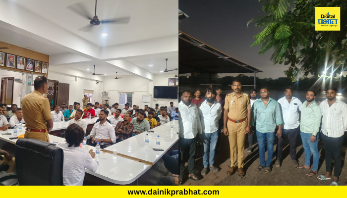 Koregaon Bhima : कोरेगाव भीमात गणेशोत्सवाची तयारी; पोलिसांकडून विसर्जन मार्गाची पाहणी