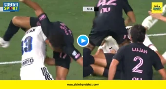 Inter Miami Brawl : फुटबॉलच्या मैदानात WWE चा थरार! खेळाडूला हवेत उचलून जमिनीवर आपटले; मेस्सीही मध्यस्थी करायला धावला पण...
