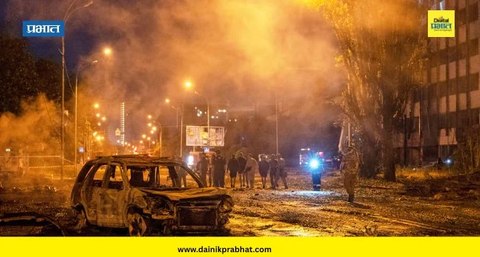 Russia Ukraine War : युक्रेनच्या राजधानीवर रशियाच्या बॅलिस्टिक क्षेपणास्त्राचा मारा; 9 जण ठार