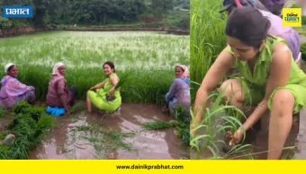 Prajakta Mali: चिखलात उतरून भातलावणी करत....प्राजक्ता माळीने साधेपणाने साजरा केला वाढदिवस
