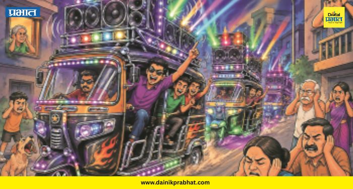 Noise Pollution: रिक्षा की चालता-फिरता डीजे? कर्णकर्कश गाणी अन् लख्ख दिव्यांमुळे नागरिक त्रस्त