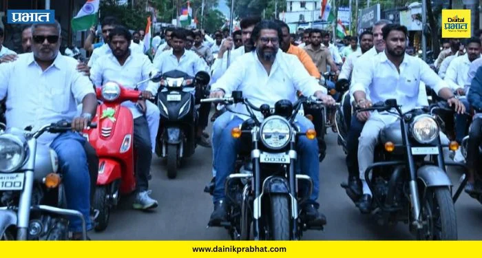 Tiranga Rally Satara: साताऱ्यात देशभक्तीचा जल्लोष! ना. शिवेंद्रसिंहराजे भोसले यांच्या नेतृत्वात भव्य तिरंगा दुचाकी रॅली
