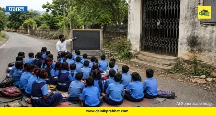 Shirur News: ९१ विद्यार्थ्यांची शाळा भरली रस्त्यावर! शिरूर तालुक्यातील चांडोहमध्ये संतापजनक प्रकार…नेमकं काय घडलं?