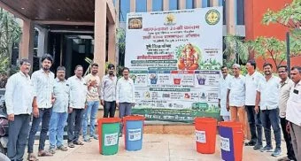 Pune District : आपला उत्सव - आपली जबाबदारी; उरुळी कांचनमध्ये गणेश मंडळांतून स्वच्छतेचा जागर