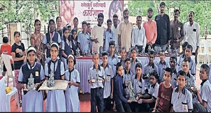 Pune District : शाडू मातीपासून गणेशमूर्ती बनविण्याची कार्यशाळा
