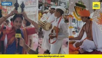 Tambdi Jogeshwari Mandal : डोईवर तुळस, हाती टाळ-मृदुंग; गणेश विसर्जन मिरवणुकीत अवतरली पंढरीची वारी