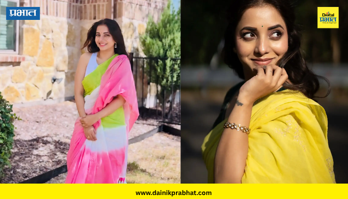 Sayali Sanjeev: परदेशात सायली संजीवचा देसी अंदाज; गुलाबी साडीतील फोटो सोशल मीडियावर व्हायरल
