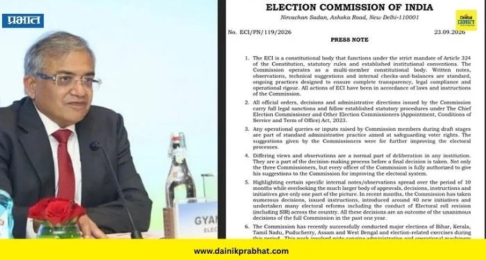 Election Commission : निवडणूक आयुक्तांच्या आक्षेपांवर केंद्रीय निवडणूक आयोगाचा खुलासा; महत्त्वाच्या मुद्द्यांवर मौन
