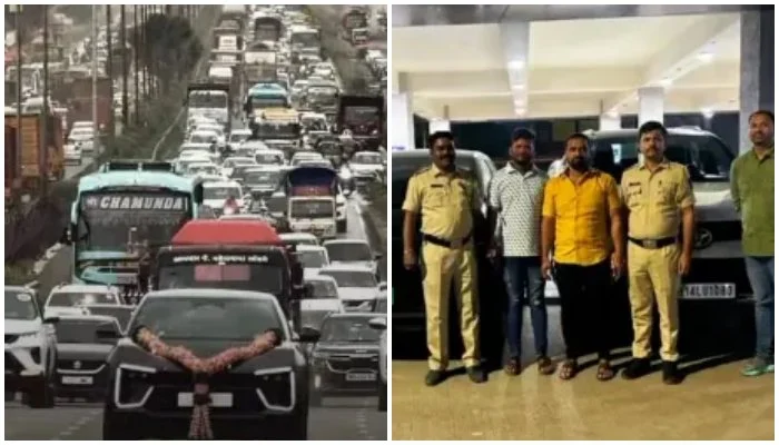 Reel Stunt : रील्सच्या नादात महामार्ग अडवला; फॉर्च्युनरमधून स्टंटबाजी पडली महागात!