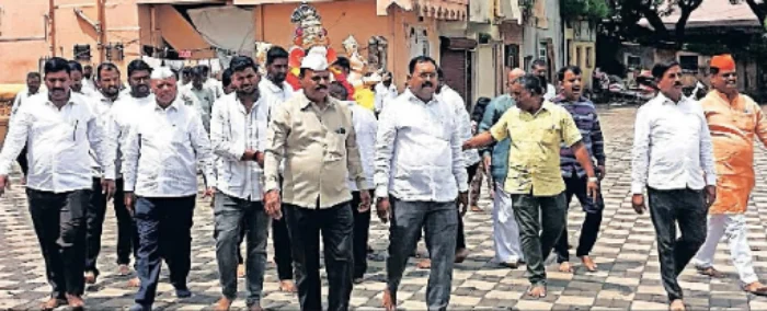Vadgaon: वडगावमध्ये गणरायाला निरोप! दुःखद घटनांच्या पार्श्वभूमीवर गणेश मंडळांकडून विसर्जन मिरवणुका रद्द