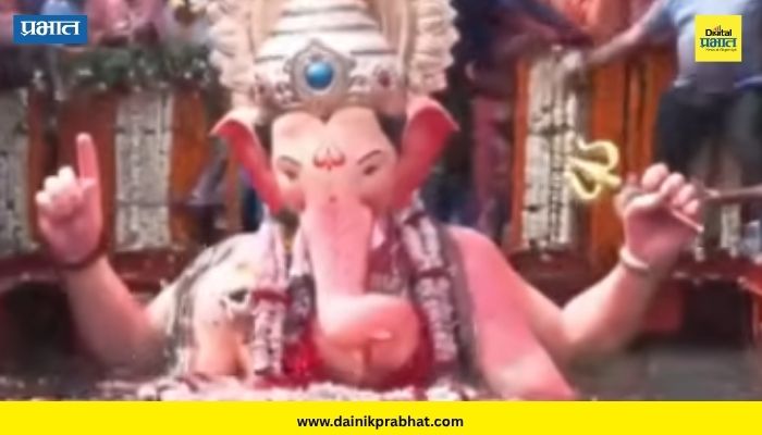 Lalbaugcha Raja: 'लालबागच्या राजा'ला भक्तिमय वातावरणात निरोप; सलग 22 तासांच्या मिरवणुकीनंतर बाप्पाचे विसर्जन