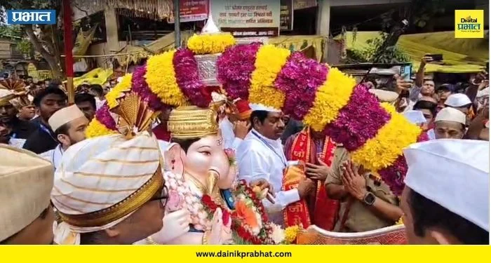 Tambdi Jogeshwari Ganpati: मानाचा दुसरा तांबडी जोगेश्वरी गणपती टिळक पुतळ्यापासून मार्गस्थ ; विसर्जन मिरवणुकीला उत्साहात सुरुवात