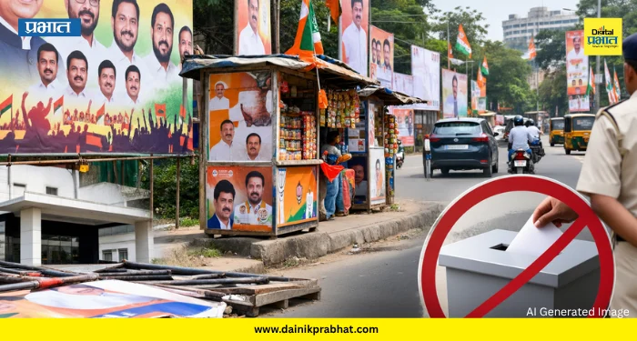 Election Code of Conduct: शहरात आचारसंहितेचा फज्जा! राजकीय होर्डिंग, फलक अन् अनधिकृत किऑस्कचा सुळसुळाट; अधिकाऱ्यांचे दुर्लक्ष