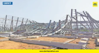 Iron shed collapse: माणकिवलीत भीषण दुर्घटना! १०० फूट उंचीवरून लोखंडी शेड कोसळले; एकाचा मृत्यू, ८ जण गंभीर