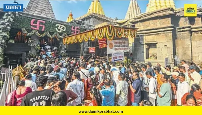 Navratri Festival : नवरात्रोत्सवात अंबाबाईच्या दर्शनाला; भाविकांचा महापुर